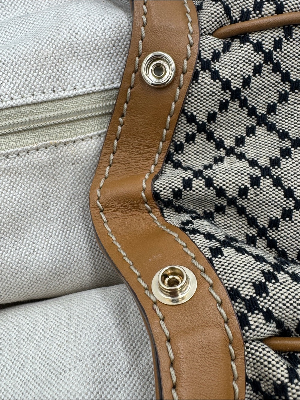 Gucci Canvas & Leather Trim Shoulder Bag with Hangtag - Picture 9 of 13